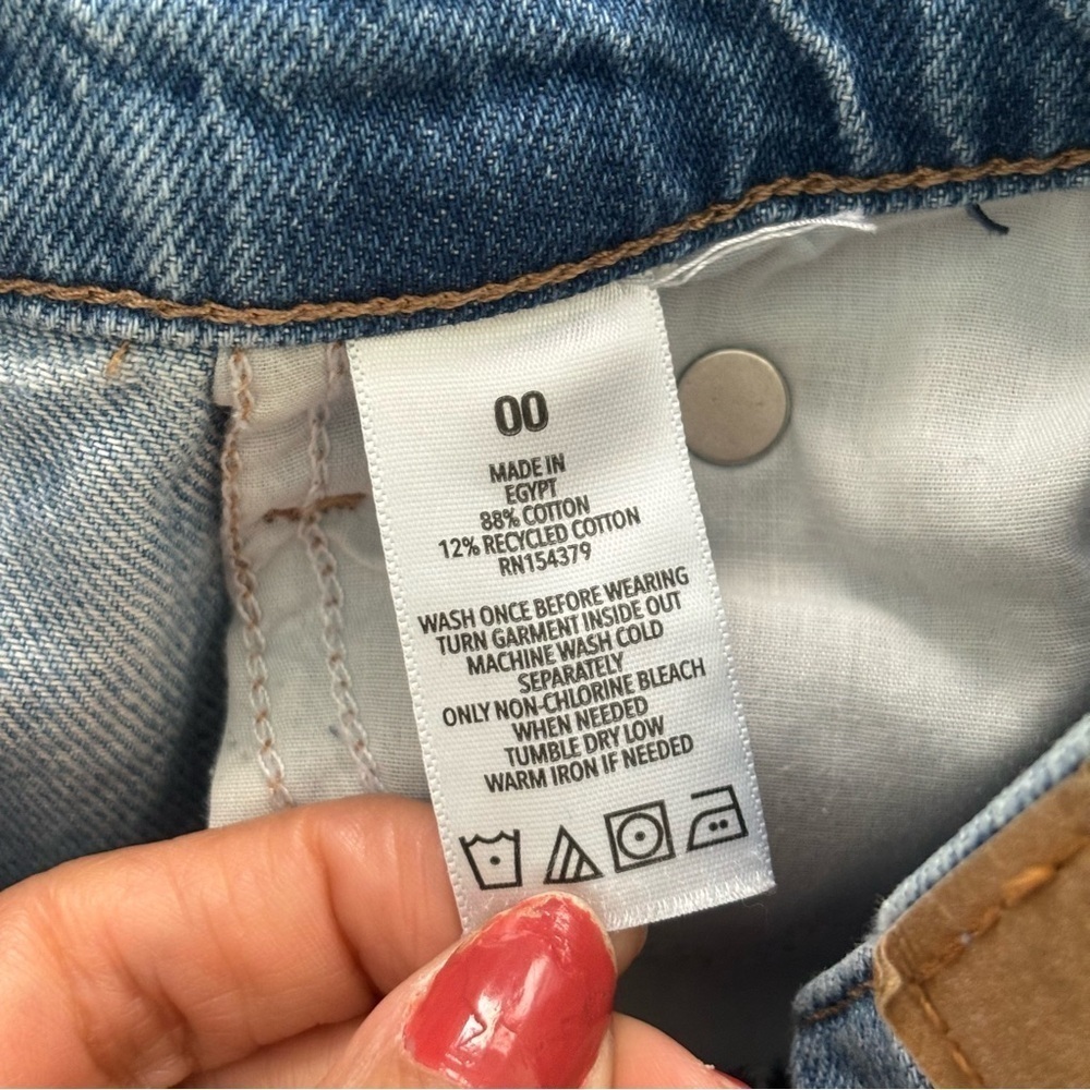 Aeropostale Mom Jeans 00 Distressed High Waisted Medium Wash Ripped Denim - Picture 7 of 10